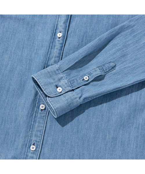 PRODESHIRT（プロデシャツ）の「[レギュラー] Wナチュラルデニムボタンダウンシャツ（ライトブルー）（シャツ/ブラウス・メンズ・その他・MEDIUM/LARGE/X-LARGE/SMALL）」の6枚目の写真
