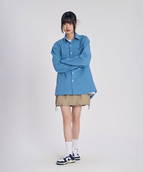 SLOW RECORD HOUSE(スローレコードハウス)の「ナイロンカーゴミニスカート_ベージュ(スカート・レディース・その他・OS)」の14枚目の写真