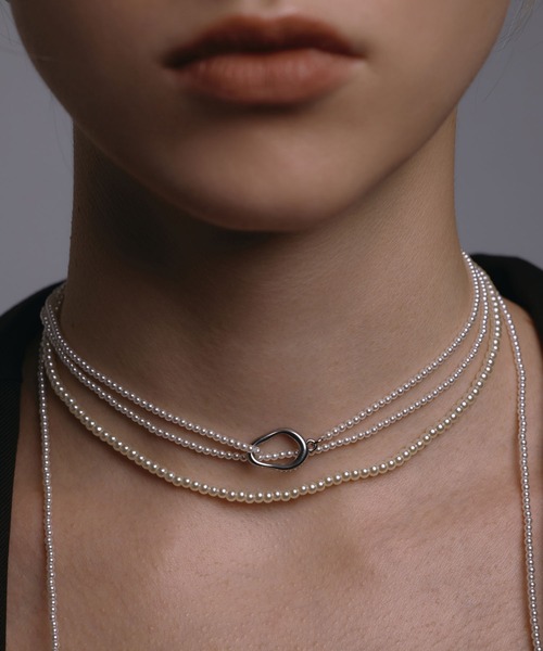 CENE（セネ）の「【CENE】セネ/マルチWAYロングパールチョーカー（ネックレス・レディース・ゴールド/シルバー・FREE）」の2枚目の写真