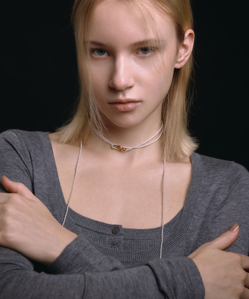 CENE（セネ）の「【CENE】セネ/マルチWAYロングパールチョーカー（ネックレス・レディース・ゴールド/シルバー・FREE）」の3枚目の写真