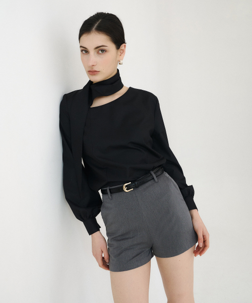 BIBYSEOB（バイバイソプ）の「ベーシックスリムショーツチャコール[T51]（その他パンツ・レディース・チャコール・SMALL/MEDIUM）」の2枚目の写真