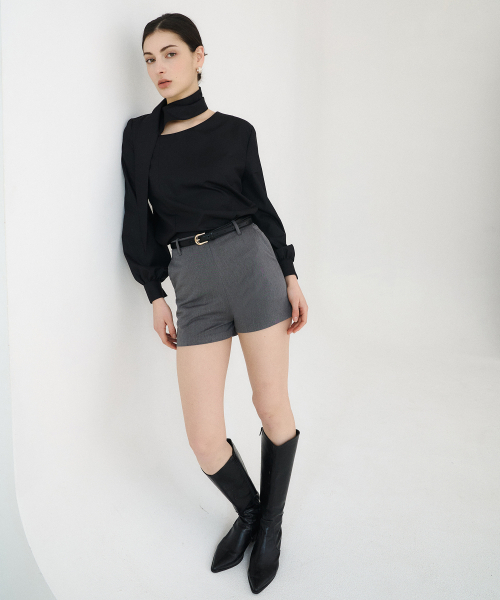 BIBYSEOB（バイバイソプ）の「ベーシックスリムショーツチャコール[T51]（その他パンツ・レディース・チャコール・SMALL/MEDIUM）」の3枚目の写真