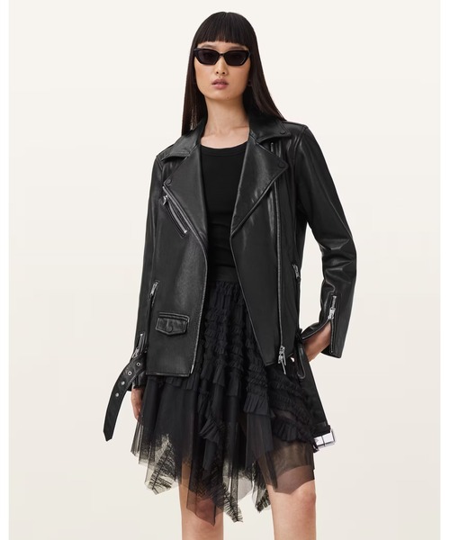 ALLSAINTS（オールセインツ）の「JAYDE RUFFLED TULLE MINI SKIRT | JAYDE ラッフルド チュール ミニ スカート（スカート・レディース・ブラック・6/8/10/4）」の5枚目の写真