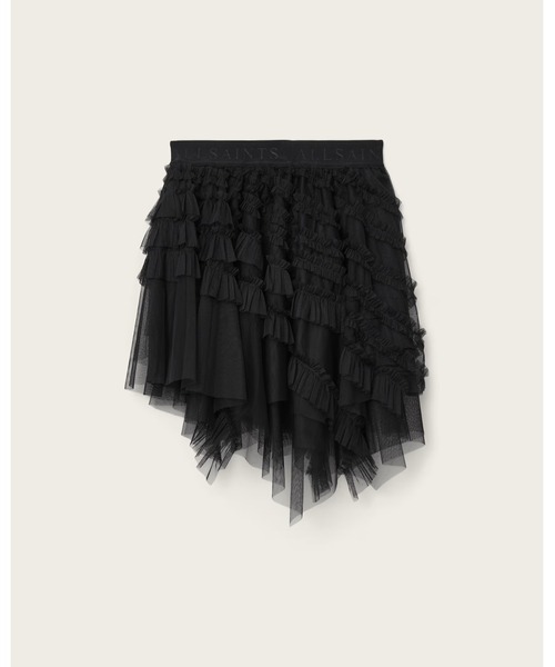 ALLSAINTS（オールセインツ）の「JAYDE RUFFLED TULLE MINI SKIRT | JAYDE ラッフルド チュール ミニ スカート（スカート・レディース・ブラック・6/8/10/4）」の9枚目の写真