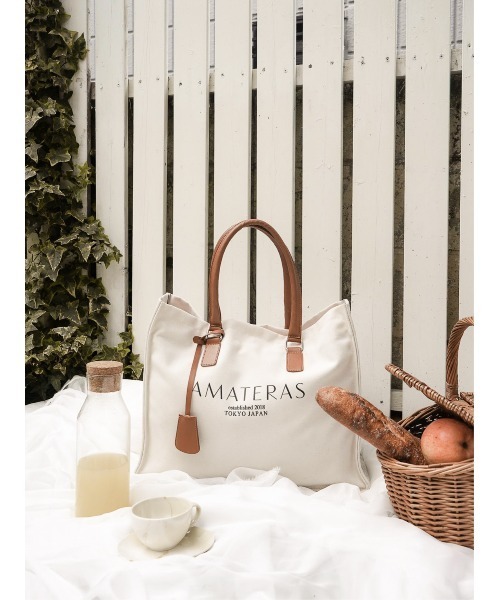 【極美品】アマテラス トートバッグ キャンバス地 麻の葉　カラー(ホワイト系) AMATERAS（アマテラス）の「asanoha canvas bag（トートバッグ）」 - WEAR