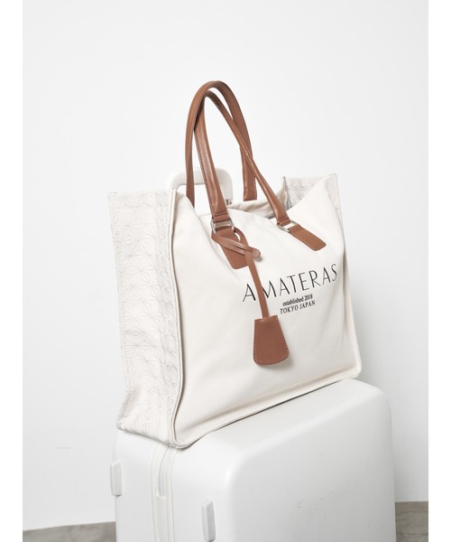 【極美品】アマテラス トートバッグ キャンバス地 麻の葉　カラー(ホワイト系) AMATERAS（アマテラス）の「asanoha canvas bag（トートバッグ）」 - WEAR