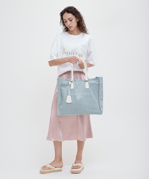 【極美品】アマテラス トートバッグ キャンバス地 麻の葉　カラー(ホワイト系) AMATERAS（アマテラス）の「asanoha canvas bag（トートバッグ）」 - WEAR