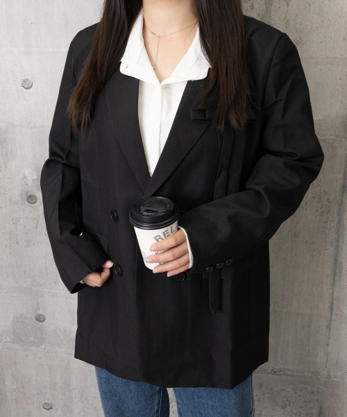 Miniministore(ミニミニストア)の「ダブルボタンテーラードジャケットアウター(その他アウター・レディース・ブラック・XL/S/L/M)」の3枚目の写真