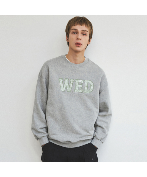 WEDNESDAY OASIS(ウェンズデーオアシス)の「オーガニックペイズリースウェットシャツ_2カラー(W25-TP05)(スウェット・メンズ・アイボリー/グレー・LARGE/MEDIUM)」の1枚目の写真