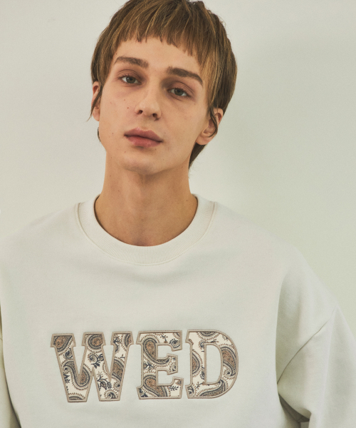 WEDNESDAY OASIS(ウェンズデーオアシス)の「オーガニックペイズリースウェットシャツ_2カラー(W25-TP05)(スウェット・メンズ・アイボリー/グレー・LARGE/MEDIUM)」の6枚目の写真
