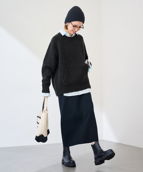 セール】カンガルーポケットプルオーバー（ニット/セーター