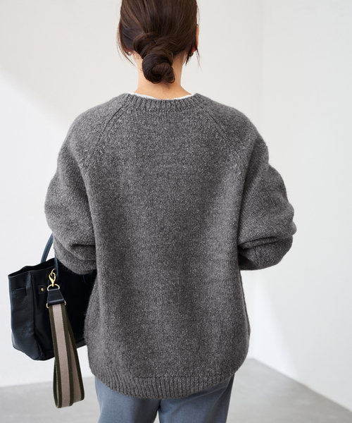 FRAMeWORK（フレームワーク）の「カンガルーポケットプルオーバー（ニット/セーター・レディース・ホワイト/ブラック/グレー・FREE）」の8枚目の写真