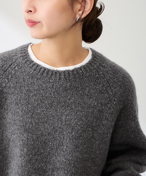 FRAMeWORK（フレームワーク）の「カンガルーポケットプルオーバー（ニット/セーター・レディース・ホワイト/ブラック/グレー・FREE）」の9枚目の写真