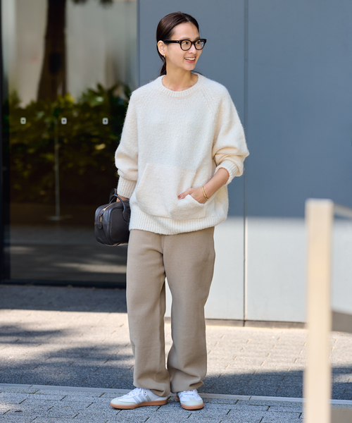 FRAMeWORK（フレームワーク）の「カンガルーポケットプルオーバー（ニット/セーター・レディース・ホワイト/ブラック/グレー・FREE）」の12枚目の写真