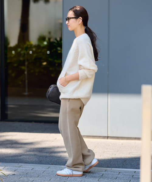 FRAMeWORK（フレームワーク）の「カンガルーポケットプルオーバー（ニット/セーター・レディース・ホワイト/ブラック/グレー・FREE）」の13枚目の写真