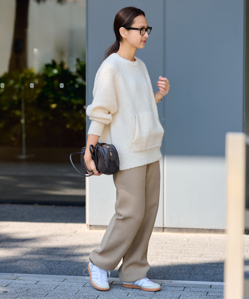 FRAMeWORK（フレームワーク）の「カンガルーポケットプルオーバー（ニット/セーター・レディース・ホワイト/ブラック/グレー・FREE）」の14枚目の写真