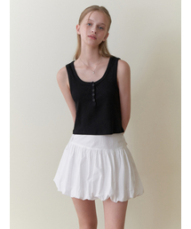 Fizz button sleeveless (black)