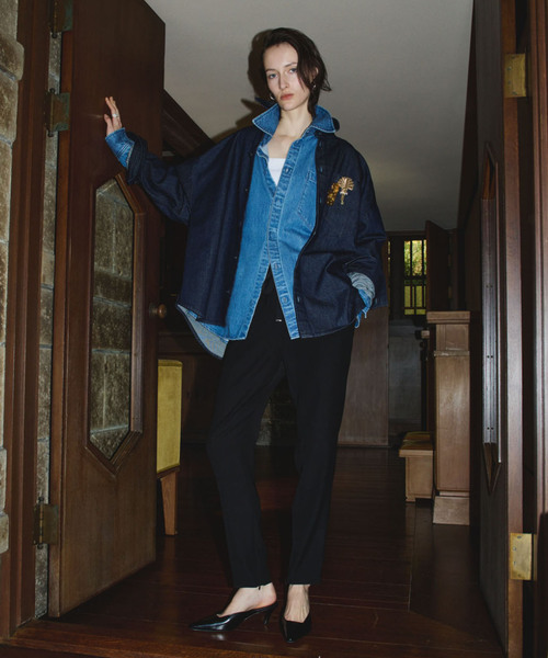 upperhights(アッパーハイツ)の「upper hights アッパーハイツ THE MORGAN シャツ L859179V02FMB(シャツ/ブラウス・レディース・コバルトブルー・FREE)」の5枚目の写真