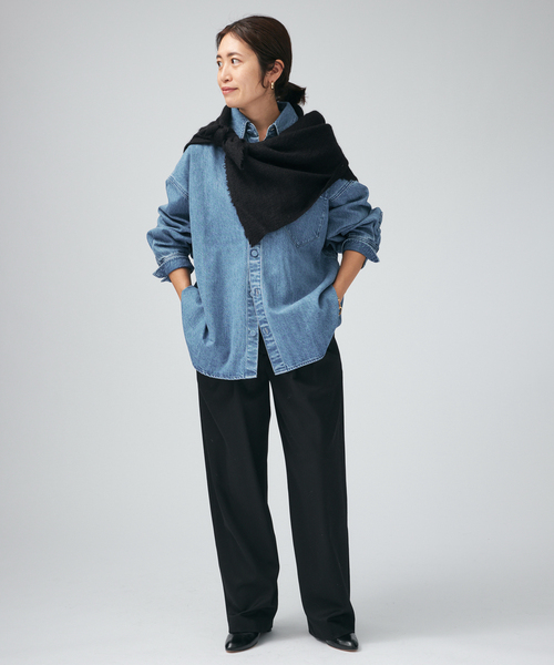 upperhights(アッパーハイツ)の「upper hights アッパーハイツ THE MORGAN シャツ L859179V02FMB(シャツ/ブラウス・レディース・コバルトブルー・FREE)」の7枚目の写真