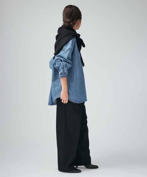 upperhights(アッパーハイツ)の「upper hights アッパーハイツ THE MORGAN シャツ L859179V02FMB(シャツ/ブラウス・レディース・コバルトブルー・FREE)」の9枚目の写真