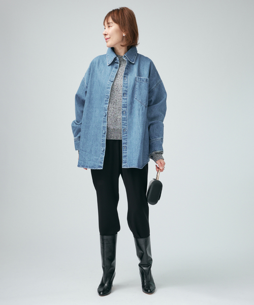upperhights(アッパーハイツ)の「upper hights アッパーハイツ THE MORGAN シャツ L859179V02FMB(シャツ/ブラウス・レディース・コバルトブルー・FREE)」の12枚目の写真