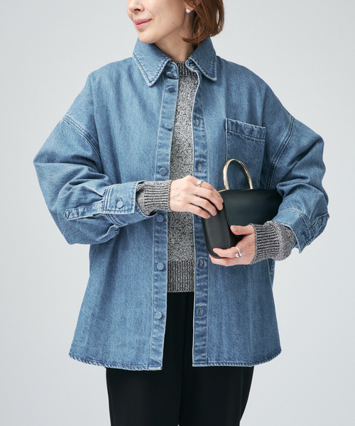 upperhights(アッパーハイツ)の「upper hights アッパーハイツ THE MORGAN シャツ L859179V02FMB(シャツ/ブラウス・レディース・コバルトブルー・FREE)」の14枚目の写真