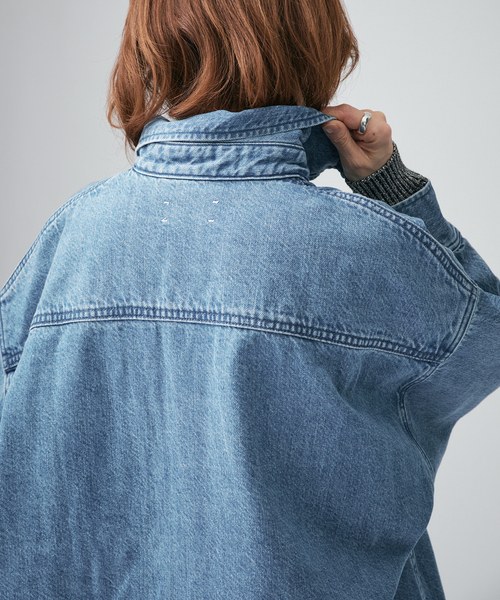 upperhights(アッパーハイツ)の「upper hights アッパーハイツ THE MORGAN シャツ L859179V02FMB(シャツ/ブラウス・レディース・コバルトブルー・FREE)」の16枚目の写真