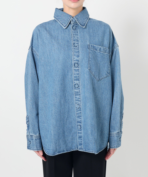 upperhights(アッパーハイツ)の「upper hights アッパーハイツ THE MORGAN シャツ L859179V02FMB(シャツ/ブラウス・レディース・コバルトブルー・FREE)」の18枚目の写真