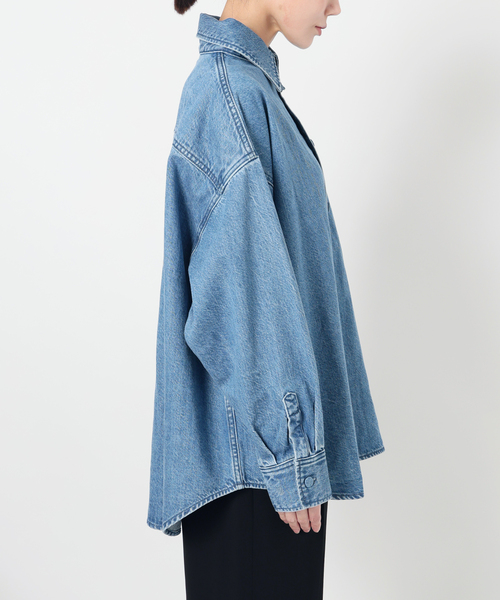 upperhights(アッパーハイツ)の「upper hights アッパーハイツ THE MORGAN シャツ L859179V02FMB(シャツ/ブラウス・レディース・コバルトブルー・FREE)」の21枚目の写真