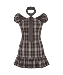 silent(and)（サイレントアンド）の「Check Tie Dream Dress（ワンピース）」