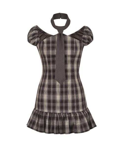 silent(and) check tie dream dress ワンピース セール】Check Tie Dream Dress（ワンピース）｜silent(and