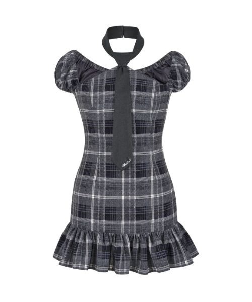 Check Tie Dream Dress
