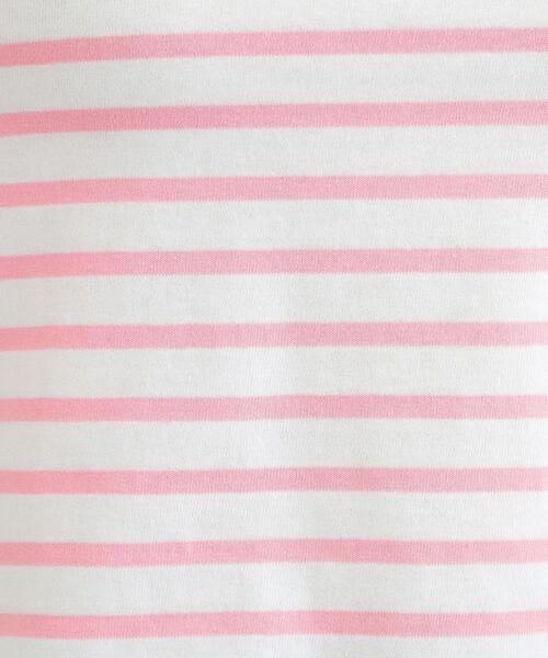 SHOO・LA・RUE(シューラルー)の「【S-LL/洗濯機可】着こなしいろいろ 首元すっきりボートネック ボーダーロンT(Tシャツ/カットソー・レディース・ライトグレー系2/ピンク系その他/ネイビー系2/グリーン系その他4・04/03/02/01)」の7枚目の写真