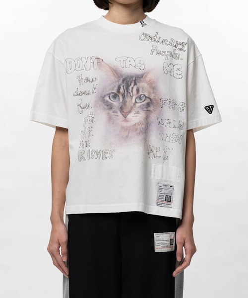 Maison MIHARA YASUHIRO（メゾンミハラヤスヒロ）の「Cat Printed T-shirt（Tシャツ/カットソー・レディース・グレー/ブラック/ホワイト・40/38/36）」の21枚目の写真