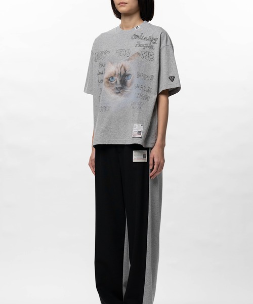 Maison MIHARA YASUHIRO（メゾンミハラヤスヒロ）の「Cat Printed T-shirt（Tシャツ/カットソー・レディース・グレー/ブラック/ホワイト・40/38/36）」の10枚目の写真