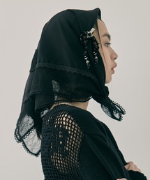 tanakadaisuke（タナカダイスケ）の「【tanakadaisuke/タナカダイスケ】flower lace frame scarf/フラワーレースフレームスカーフ（バンダナ/スカーフ）」