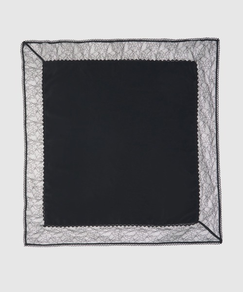 tanakadaisuke（タナカダイスケ）の「【tanakadaisuke/タナカダイスケ】flower lace frame scarf/フラワーレースフレームスカーフ（バンダナ/スカーフ・レディース・ホワイト/ブラック・FREE）」の8枚目の写真