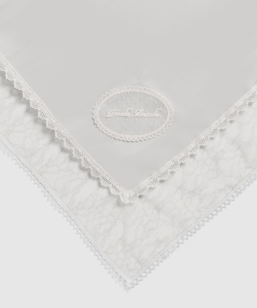 tanakadaisuke（タナカダイスケ）の「【tanakadaisuke/タナカダイスケ】flower lace frame scarf/フラワーレースフレームスカーフ（バンダナ/スカーフ・レディース・ホワイト/ブラック・FREE）」の9枚目の写真