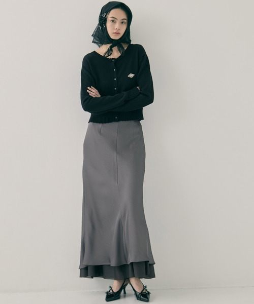 tanakadaisuke（タナカダイスケ）の「【tanakadaisuke/タナカダイスケ】flower lace frame scarf/フラワーレースフレームスカーフ（バンダナ/スカーフ・レディース・ホワイト/ブラック・FREE）」の21枚目の写真