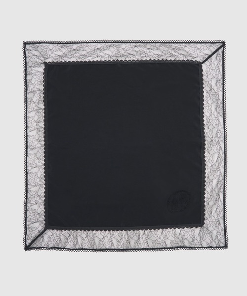 tanakadaisuke（タナカダイスケ）の「【tanakadaisuke/タナカダイスケ】flower lace frame scarf/フラワーレースフレームスカーフ（バンダナ/スカーフ・レディース・ホワイト/ブラック・FREE）」の10枚目の写真