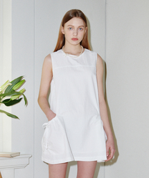 BELLOL（ベロエル）の「ポケットストリングワンピースホワイト（ワンピース）」