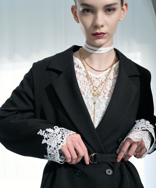 HARE（ハレ）の「【CEREMONY SET UP対応】2WAYレースジャケット/ベスト(HARE)（テーラードジャケット・レディース・グレー/ブラック・FREE）」の20枚目の写真