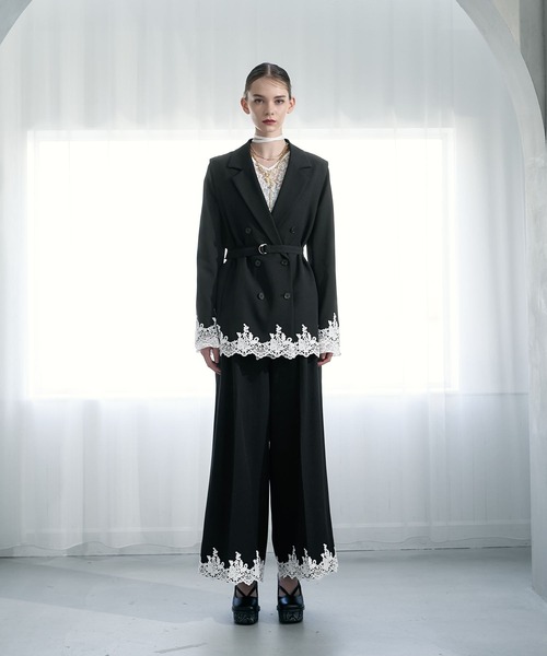 HARE（ハレ）の「【CEREMONY SET UP対応】2WAYレースジャケット/ベスト(HARE)（テーラードジャケット・レディース・グレー/ブラック・FREE）」の3枚目の写真