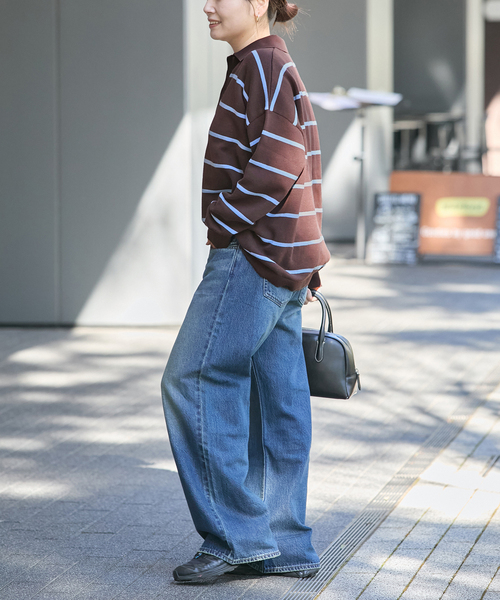 JOURNAL STANDARD（ジャーナルスタンダード）の「ラガーニット（ニット/セーター・レディース・ブルー/グリーン・FREE）」の19枚目の写真