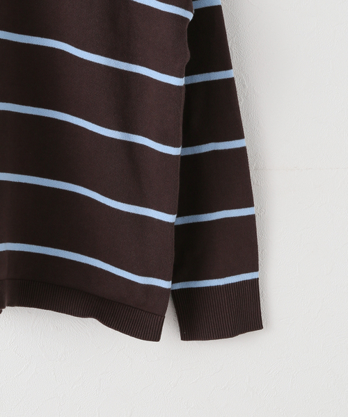 JOURNAL STANDARD（ジャーナルスタンダード）の「ラガーニット（ニット/セーター・レディース・ブルー/グリーン・FREE）」の3枚目の写真