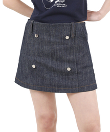 デイリーデニムローライズパンツスカート濃紺ONESIZE