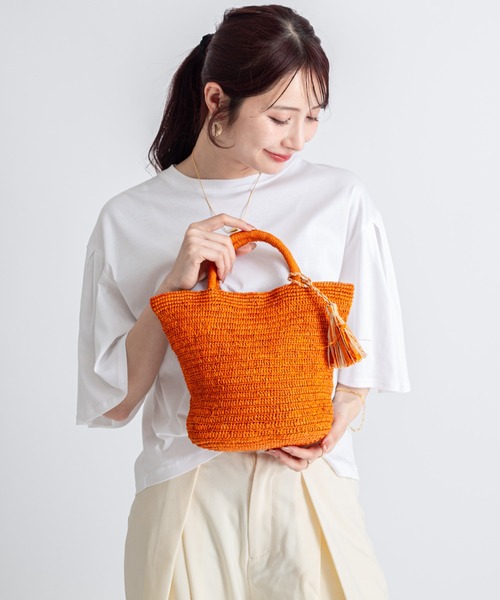 セール】【LIMAIA/リマイア】ラフィア素材 かごバッグ マグネット