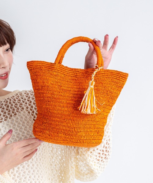 Rivel(リヴェル)の「【LIMAIA/リマイア】ラフィア素材 かごバッグ マグネット(かごバッグ・レディース・ナチュラル/オレンジ・FREE)」の20枚目の写真