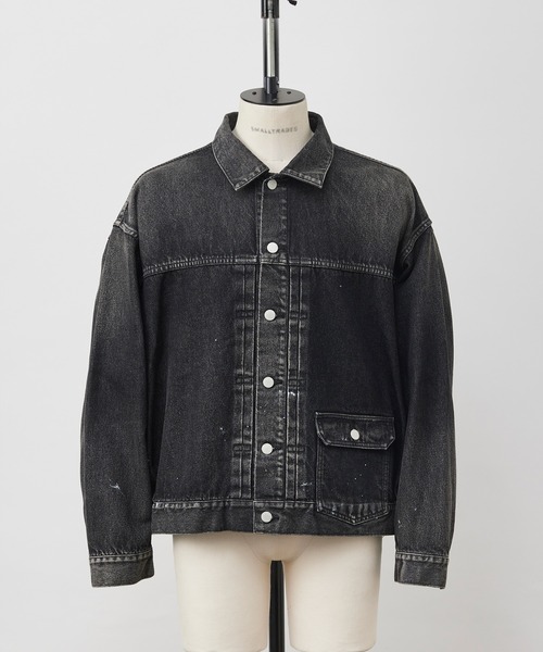 SHINYAKOZUKA(シンヤコヅカ)の「PAINTED ORDINARY CITY JEAN JACKET(ISSUE#8)(デニムジャケット・メンズ・インディゴブルー/ブラック・MEDIUM)」の2枚目の写真