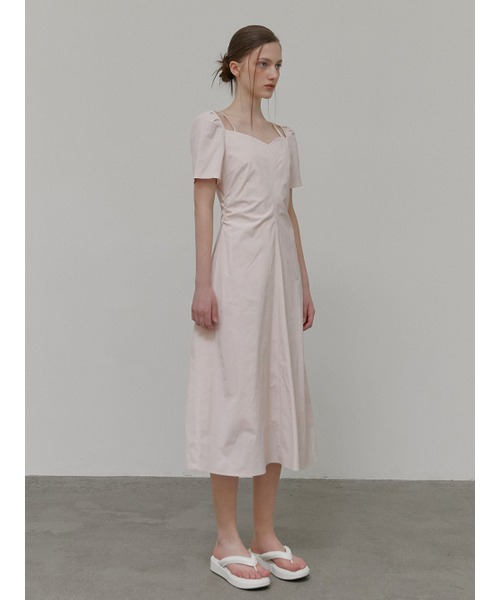 ETMON(エトモン)の「Heart Strap Shirring Dress, Pink(ワンピース・レディース・その他・S/M)」の3枚目の写真
